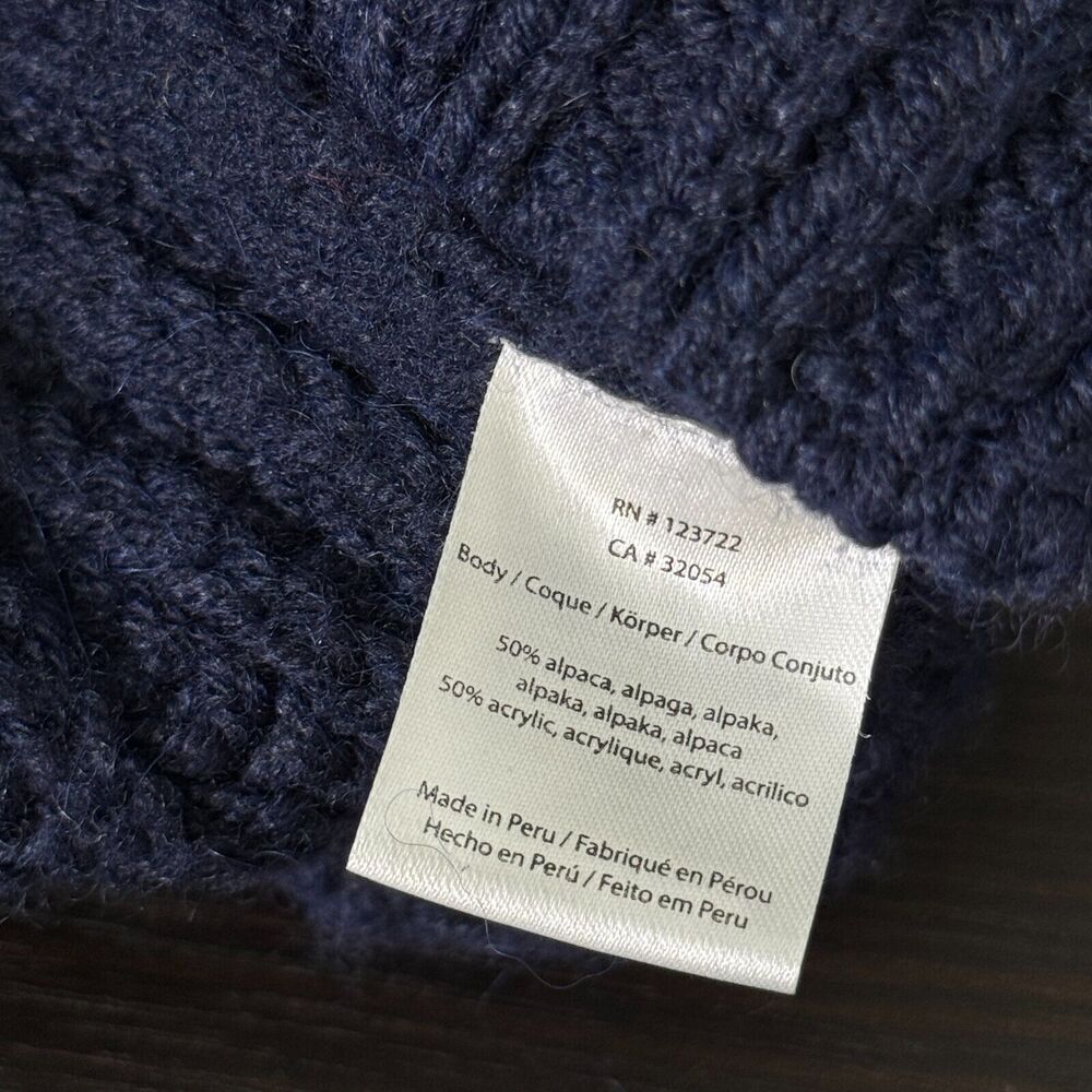 Xirena Sweater Womens Small Apres Ski Snow Bird Stripe Chunky Knit Alpaca Blend - Picture 7 of 9